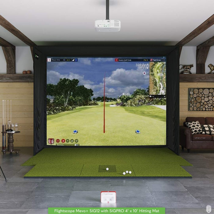 FlightScope Mevo+ SIG12 Golf Simulator Package